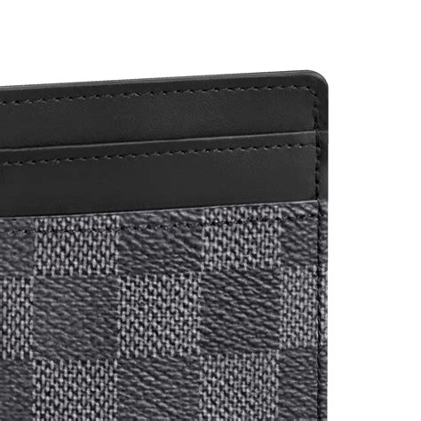 Card Holder Pince Damier Graphite Canvas 